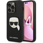Karl Lagerfeld KLHCP14LSAPKHK iPhone 14 Pro 6,1'' czarny/black hardcase Saffiano Karl`s Head Patch - (KF001191-0)