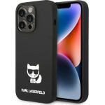 Karl Lagerfeld KLHCP14LSLCTBK iPhone 14 Pro 6.1 hardcase black / black Silicone Choupette Body - (KF001127-0)