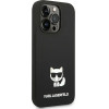 Karl Lagerfeld KLHCP14LSLCTBK iPhone 14 Pro 6.1 hardcase black / black Silicone Choupette Body - (KF001127-0)