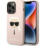 Karl Lagerfeld KLHCP14LSLKHLP iPhone 14 Pro 6.1 hardcase pink / pink Silicone Karl`s Head - (KF001175-0)
