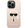 Karl Lagerfeld KLHCP14LSLKHLP iPhone 14 Pro 6.1 hardcase pink / pink Silicone Karl`s Head - (KF001175-0)