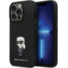 Karl Lagerfeld KLHCP14LSMHKNPK case for iPhone 14 Pro - black Silicone Ikonik Metal Pin - (KF001701-0)
