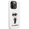 Karl Lagerfeld KLHCP14LSNIKBCH iPhone 14 Pro 6.1'' hardcase white/white Silicone Ikonik - (KF001405-0)