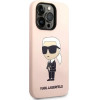 Karl Lagerfeld KLHCP14LSNIKBCP iPhone 14 Pro 6.1'' hardcase pink/pink Silicone Ikonik - (KF001411-0)