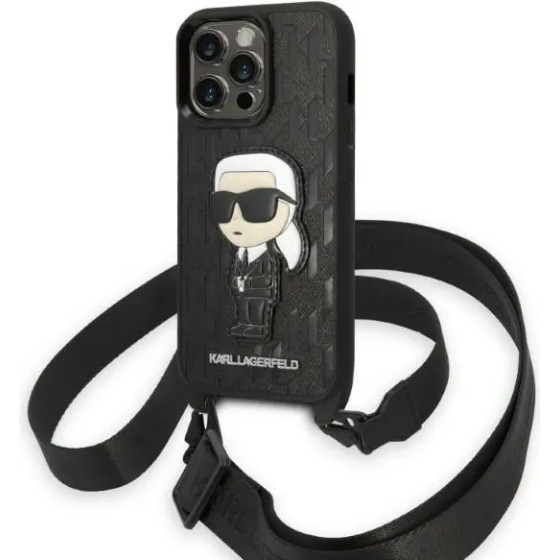 Karl Lagerfeld KLHCP14LSTKMK iPhone 14 Pro 6.1 black/black hardcase Monogram Ikonik Patch - (KF001429-0)