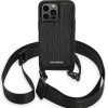 Karl Lagerfeld KLHCP14LSTMMK iPhone 14 Pro 6.1 hardcase black/black Monogram Plaque Logo Strap - (KF001111-0)