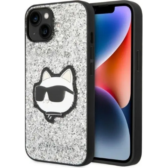Karl Lagerfeld KLHCP14MG2CPS iPhone 14 Plus 6.7 silver/silver hardcase Glitter Choupette Patch - (KF001436-0)