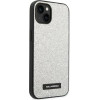 Karl Lagerfeld KLHCP14MG2ELS iPhone 14 Plus 6.7 hardcase silver / silver Glitter Plaque Logo - (KF001122-0)