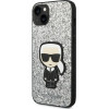 Karl Lagerfeld KLHCP14MGFKPG iPhone 14 Plus 6.7 hardcase silver / silver Glitter Flakes Ikonik - (KF001182-0)