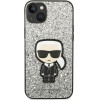 Karl Lagerfeld KLHCP14MGFKPG iPhone 14 Plus 6.7 hardcase silver / silver Glitter Flakes Ikonik - (KF001182-0)