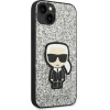 Karl Lagerfeld KLHCP14MGFKPG iPhone 14 Plus 6.7 hardcase silver / silver Glitter Flakes Ikonik - (KF001182-0)