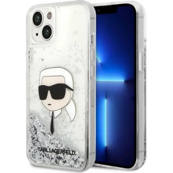 Karl Lagerfeld KLHCP14MLNKHCH iPhone 14 Plus 6.7 silver/silver hardcase Glitter Karl Head - (KF001416-0)
