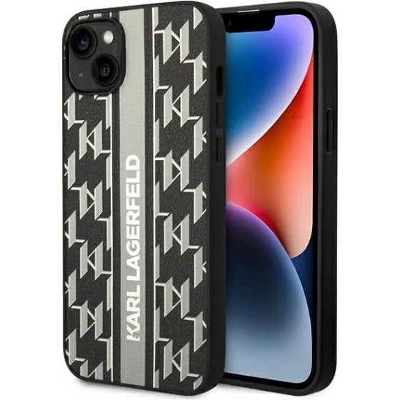 Karl Lagerfeld KLHCP14MPGKLSKG iPhone 14 Plus 6.7 hardcase gray / gray Monogram Stripe - (KF001078-0)