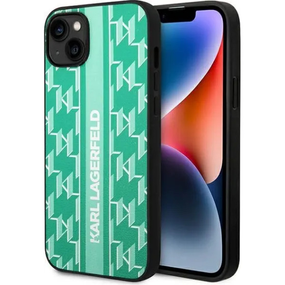 Karl Lagerfeld KLHCP14MPGKLSKN iPhone 14 Plus 6.7 hardcase green / green Monogram Stripe - (KF001082-0)