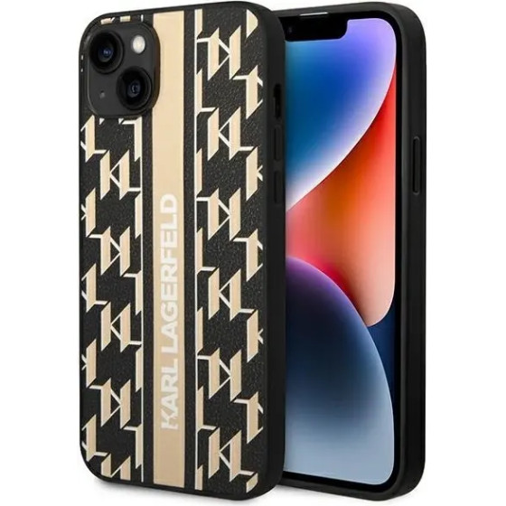 Karl Lagerfeld KLHCP14MPGKLSKW iPhone 14 Plus 6,7 hardcase brown / brown Monogram Stripe - (KF001074-0)