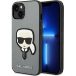 Karl Lagerfeld KLHCP14MSAPKHG iPhone 14 Plus 6,7'' srebrny/silver hardcase Saffiano Karl`s Head Patch - (KF001186-0)