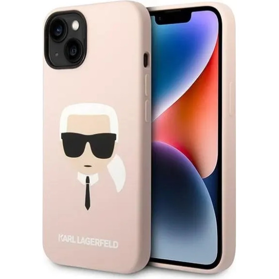 Karl Lagerfeld KLHCP14MSLKHLP iPhone 14 Plus 6.7 ''hardcase pink / pink Silicone Karl's Head - (KF001174-0)