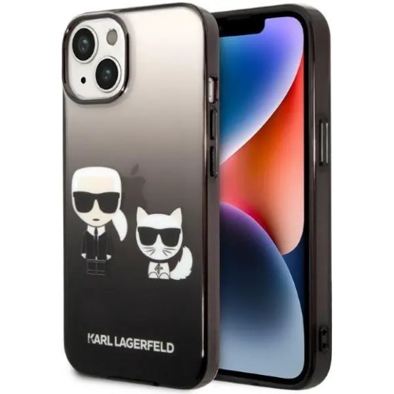 Karl Lagerfeld KLHCP14MTGKCK iPhone 14 Plus 6,7 hardcase black / black Gradient Ikonik Karl & Choupette - (KF001234-0)