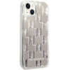 Karl Lagerfeld KLHCP14SLMNMS iPhone 14 6.1 hardcase silver / silver Liquid Glitter Monogram - (KF001165-0)