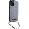 Karl Lagerfeld KLHCP14SSACKLHPG iPhone 14 6.1'' silver/silver hardcase Saffiano Monogram Chain - (KF001642-0)