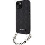 Karl Lagerfeld KLHCP14SSACKLHPK iPhone 14 6.1'' black/black hardcase Saffiano Monogram Chain - (KF001639-0)