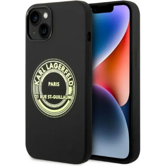 Karl Lagerfeld KLHCP14SSRSGRCK iPhone 14 6.1 hardcase black / black Silicone RSG - (KF001205-0)