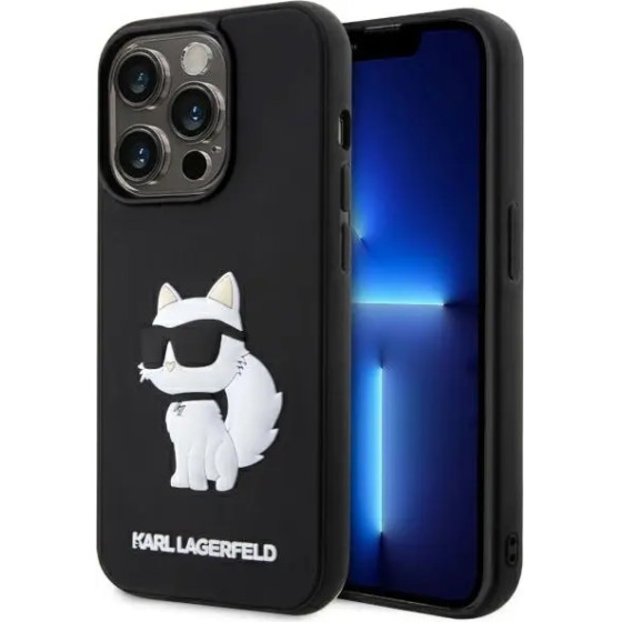 Karl Lagerfeld KLHCP14X3DRKHNK iPhone 14 Pro Max 6.7 black/black hardcase Rubber Choupette 3D - (KF001604-0)