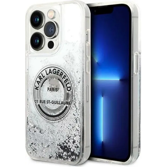Karl Lagerfeld KLHCP14XLCRSGRS iPhone 14 Pro Max 6.7 ''silver / silver hardcase Liquid Glitter RSG - (KF001212-0)