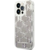 Karl Lagerfeld KLHCP14XLMNMS iPhone 14 Pro Max 6.7 hardcase silver / silver Liquid Glitter Monogram - (KF001168-0)