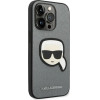 Karl Lagerfeld KLHCP14XSAPKHG iPhone 14 Pro Max 6,7'' srebrny/silver hardcase Saffiano Karl`s Head Patch - (KF001188-0)