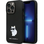 Karl Lagerfeld KLHCP14XSMHCNPK case for iPhone 14 Pro Max 6.7'' - black Silicone C Metal Pin - (KF001707-0)