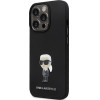 Karl Lagerfeld KLHCP14XSMHKNPK case for iPhone 14 Pro Max 6.7 - black Silicone Ikonik Metal Pin - (KF001702-0)
