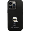 Karl Lagerfeld KLHCP14XSMHKNPK case for iPhone 14 Pro Max 6.7 - black Silicone Ikonik Metal Pin - (KF001702-0)