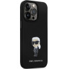 Karl Lagerfeld KLHCP14XSMHKNPK case for iPhone 14 Pro Max 6.7 - black Silicone Ikonik Metal Pin - (KF001702-0)