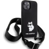 Karl Lagerfeld KLHCP15SSCBSCNK iPhone 15 6.1 hardcase black/black Crossbody Silicone Choupette - (KF001816-0)