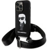 Karl Lagerfeld KLHCP15XSCBSKNK iPhone 15 Pro Max 6.7 hardcase black/black Crossbody Silicone Ikonik - (KF001815-0)