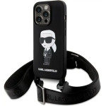 Karl Lagerfeld KLHCP15XSCBSKNK iPhone 15 Pro Max 6.7 hardcase black/black Crossbody Silicone Ikonik - (KF001815-0)