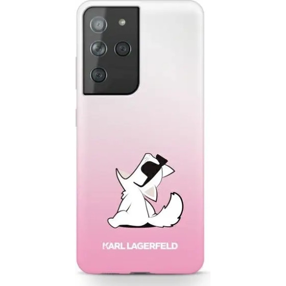 Karl Lagerfeld KLHCS21LCFNRCPI S21 Ultra G998 hardcase rozowy/pink Choupette Fun - (KF000524-0)