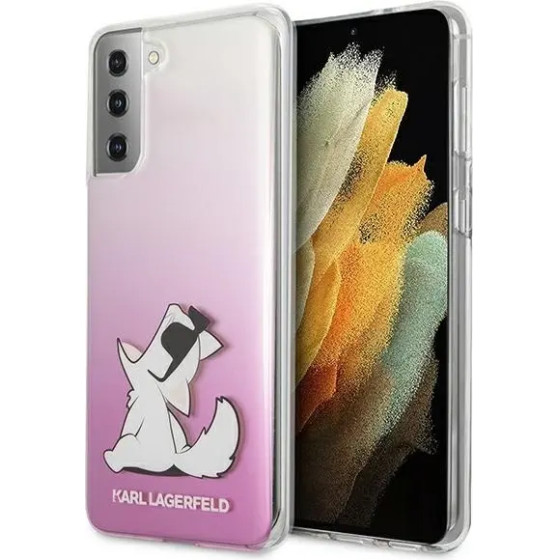 Karl Lagerfeld KLHCS21MCFNRCPI S21+ G996 hardcase rozowy/pink Choupette Fun - (KF000523-0)