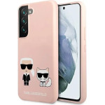 Karl Lagerfeld KLHCS22MSSKCI S22+ S906 hardcase jasno rozowy/light pink Silicone Ikonik Karl & Choupette - (KF000934-0)