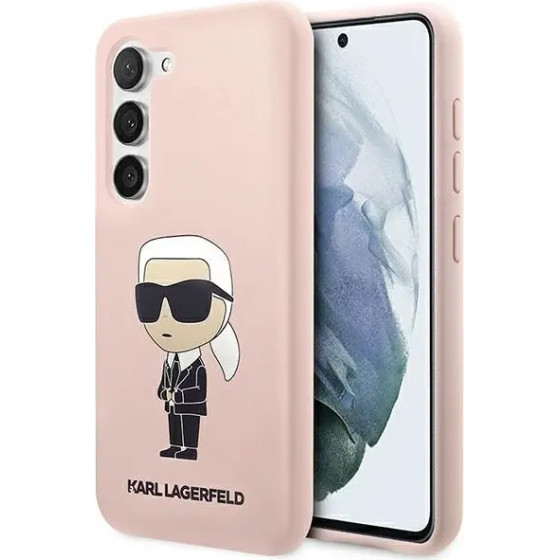 Karl Lagerfeld KLHCS23MSNIKBCP S23+ S916 hardcase pink/pink Silicone Ikonik - (KF001487-0)