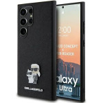 Karl Lagerfeld KLHCS24LPSAKCMPK S24 Ultra S928 hardcase black/black Saffiano Karl & Choupette Metal Pin - (KF001943-0)