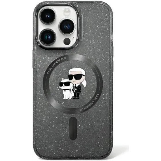 Karl Lagerfeld KLHMN61HGKCNOK iPhone 11 / Xr 6.1 black/black hardcase Karl&Choupette Glitter MagSafe - (KF001835-0)