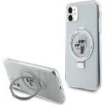 Karl Lagerfeld KLHMN61HMRSKCH iPhone 11 / Xr 6.1 white/white hardcase Ring Stand Karl&Choupette MagSafe - (KF001820-0)