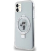 Karl Lagerfeld KLHMN61HMRSKCH iPhone 11 / Xr 6.1 white/white hardcase Ring Stand Karl&Choupette MagSafe - (KF001820-0)