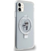 Karl Lagerfeld KLHMN61HMRSKCH iPhone 11 / Xr 6.1 white/white hardcase Ring Stand Karl&Choupette MagSafe - (KF001820-0)