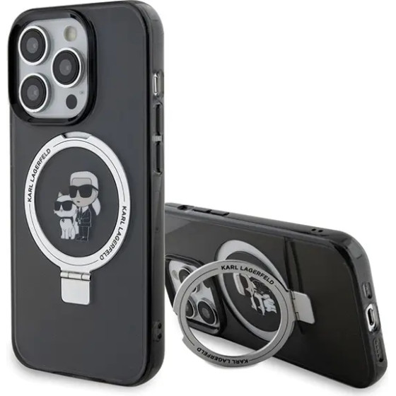 Karl Lagerfeld KLHMP13LHMRSKCK iPhone 13 Pro 6.1 black/black hardcase Ring Stand Karl&Choupette MagSafe - (KF001819-0)