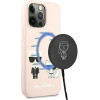 Karl Lagerfeld KLHMP13LSSKCI iPhone 13 Pro / 13 6,1'' hardcase jasnorozowy/light pink Silicone Ikonik Karl & Choupette Magsafe - (KF000879-0)