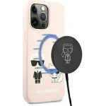 Karl Lagerfeld KLHMP13LSSKCI iPhone 13 Pro / 13 6,1'' hardcase jasnorozowy/light pink Silicone Ikonik Karl & Choupette Magsafe - (KF000879-0)