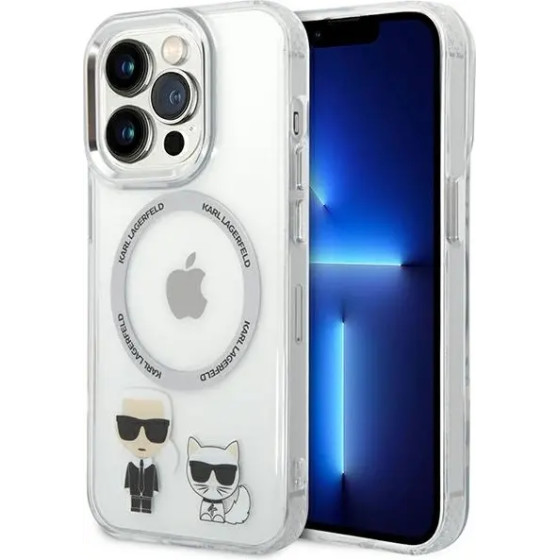Karl Lagerfeld KLHMP14LHKCT iPhone 14 Pro 6.1 hardcase transparent / transparent Karl & Choupette Aluminum Magsafe - (KF001043-0)